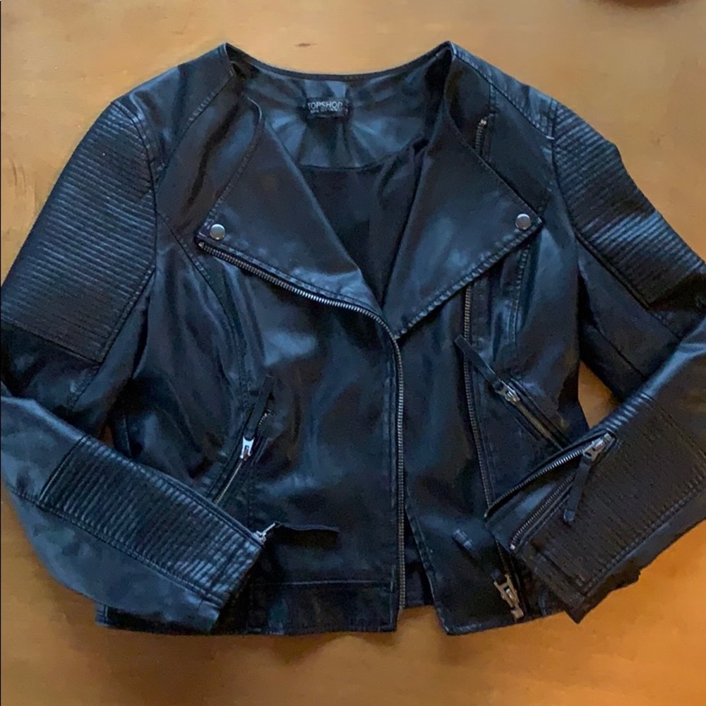 Top shop faux leather moto jacket